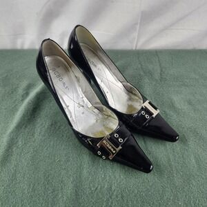 Vintage Y2K NEW BCBGirls Karola Black Patent Leather Point Toe Pumps Heels Sz 6B